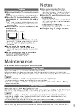 Preview for 5 page of Panasonic Viera TX-L32V10E Operating Instructions Manual