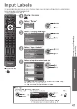 Preview for 47 page of Panasonic Viera TX-L32V10E Operating Instructions Manual