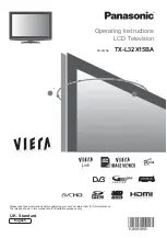 Panasonic Viera TX-L32X15BA Operating Instructions Manual preview