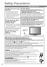 Предварительный просмотр 4 страницы Panasonic Viera TX-L32X15BA Operating Instructions Manual