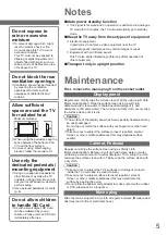 Предварительный просмотр 5 страницы Panasonic Viera TX-L32X15BA Operating Instructions Manual