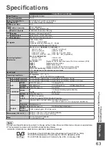 Preview for 63 page of Panasonic Viera TX-L32X15E Operating Instructions Manual