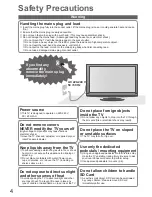 Предварительный просмотр 4 страницы Panasonic Viera TX-L37G10E Operating Instructions Manual