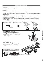 Предварительный просмотр 7 страницы Panasonic Viera TX-L37V20E Operating Instructions Manual