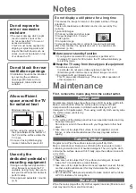 Preview for 5 page of Panasonic VIERA TX-P42CX3 Operating Instructions Manual