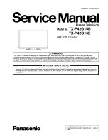 Предварительный просмотр 1 страницы Panasonic VIERA TX-P42G15B Service Manual