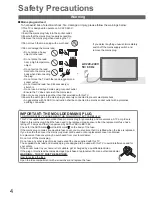 Preview for 4 page of Panasonic VIERA TX-P42G20BA Operating Instructions Manual