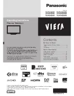 Preview for 1 page of Panasonic Viera TX-P42G20E Operating Instructions Manual