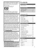 Preview for 3 page of Panasonic Viera TX-P42G30B Operating Instructions Manual