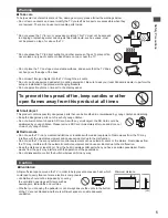 Предварительный просмотр 5 страницы Panasonic Viera TX-P42GT50B Operating Instructions Manual