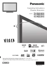 Panasonic Viera TX-P42GW10 Operating Instructions Manual preview