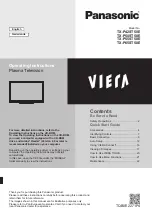 Preview for 1 page of Panasonic Viera TX-P42ST50E Operating Instructions Manual