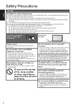 Preview for 2 page of Panasonic Viera TX-P42ST50E Operating Instructions Manual