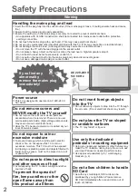 Preview for 2 page of Panasonic Viera TX-P42U20E Operating Instructions Manual