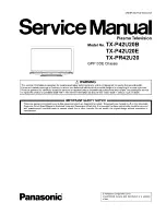 Panasonic Viera TX-P42U20E Service Manual preview