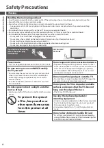 Предварительный просмотр 4 страницы Panasonic Viera TX-P42UX30E Operating Instructions Manual