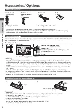 Предварительный просмотр 6 страницы Panasonic Viera TX-P42UX30E Operating Instructions Manual