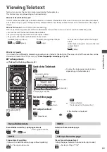 Предварительный просмотр 21 страницы Panasonic Viera TX-P42UX30E Operating Instructions Manual