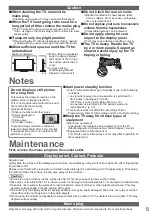 Предварительный просмотр 5 страницы Panasonic Viera TX-P42V20E Operating Instructions Manual