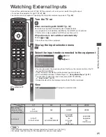 Preview for 25 page of Panasonic Viera TX-P42X50B Operating Instructions Manual