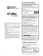 Предварительный просмотр 2 страницы Panasonic Viera TX-P42X60B Operating Instructions Manual