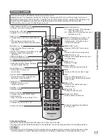 Предварительный просмотр 17 страницы Panasonic VIERA TX-P46Z1B Operating Instructions Manual