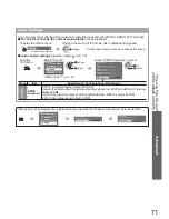 Предварительный просмотр 71 страницы Panasonic VIERA TX-P46Z1B Operating Instructions Manual