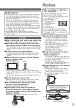 Preview for 5 page of Panasonic Viera TX-P46Z1E Operating Instructions Manual