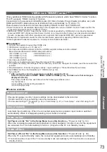 Preview for 73 page of Panasonic Viera TX-P46Z1E Operating Instructions Manual