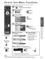 Preview for 37 page of Panasonic Viera TX-P50VT20B Operating Instructions Manual