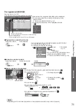 Предварительный просмотр 71 страницы Panasonic Viera TX-P50VT20E Operating Instructions Manual