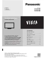 Preview for 1 page of Panasonic Viera TX-P55ST50E Operating Instructions Manual