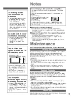 Предварительный просмотр 5 страницы Panasonic VIERA TX-P58V10B Operating Instructions Manual