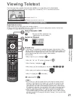 Предварительный просмотр 21 страницы Panasonic VIERA TX-P58V10B Operating Instructions Manual