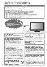 Предварительный просмотр 4 страницы Panasonic Viera TXL32C20EA Operating Instructions Manual