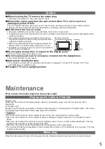 Предварительный просмотр 5 страницы Panasonic Viera TXL32C20EA Operating Instructions Manual