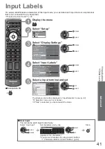 Предварительный просмотр 41 страницы Panasonic Viera TXL32C20EA Operating Instructions Manual