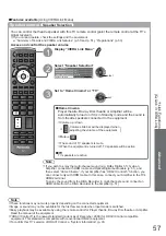 Предварительный просмотр 57 страницы Panasonic Viera TXL32C20EA Operating Instructions Manual