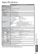 Предварительный просмотр 67 страницы Panasonic Viera TXL32C20EA Operating Instructions Manual