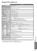 Preview for 71 page of Panasonic Viera TXL32C2B Operating Instructions Manual