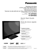 Preview for 1 page of Panasonic VIERALink TH 42PX80U Operating Instructions Manual