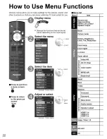 Preview for 22 page of Panasonic VIERALink TH 42PX80U Operating Instructions Manual