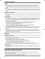 Предварительный просмотр 6 страницы Panasonic VL-CM850BX Operating Instructions Manual