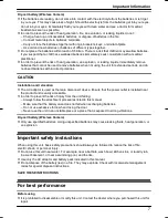 Preview for 7 page of Panasonic VL-CM851BX Operating Instructions Manual