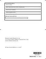 Preview for 40 page of Panasonic VL-CM851BX Operating Instructions Manual