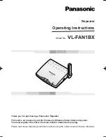 Panasonic VL-FAN1BX Operating Instructions Manual preview