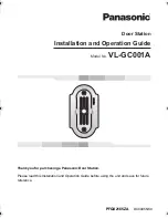 Panasonic VL-GC001A Installation And Operation Manual preview