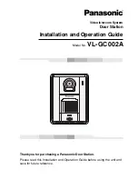 Preview for 1 page of Panasonic VL-GC002A Installation And Operation Manual