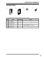 Preview for 5 page of Panasonic VL-GC002A Installation And Operation Manual