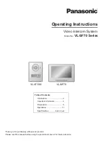 Preview for 1 page of Panasonic VL-MF70 Operating Instructions Manual